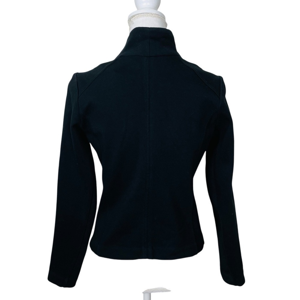 Vince Scuba Black Knit Moto Jacket Size Small - Picture 10 of 12